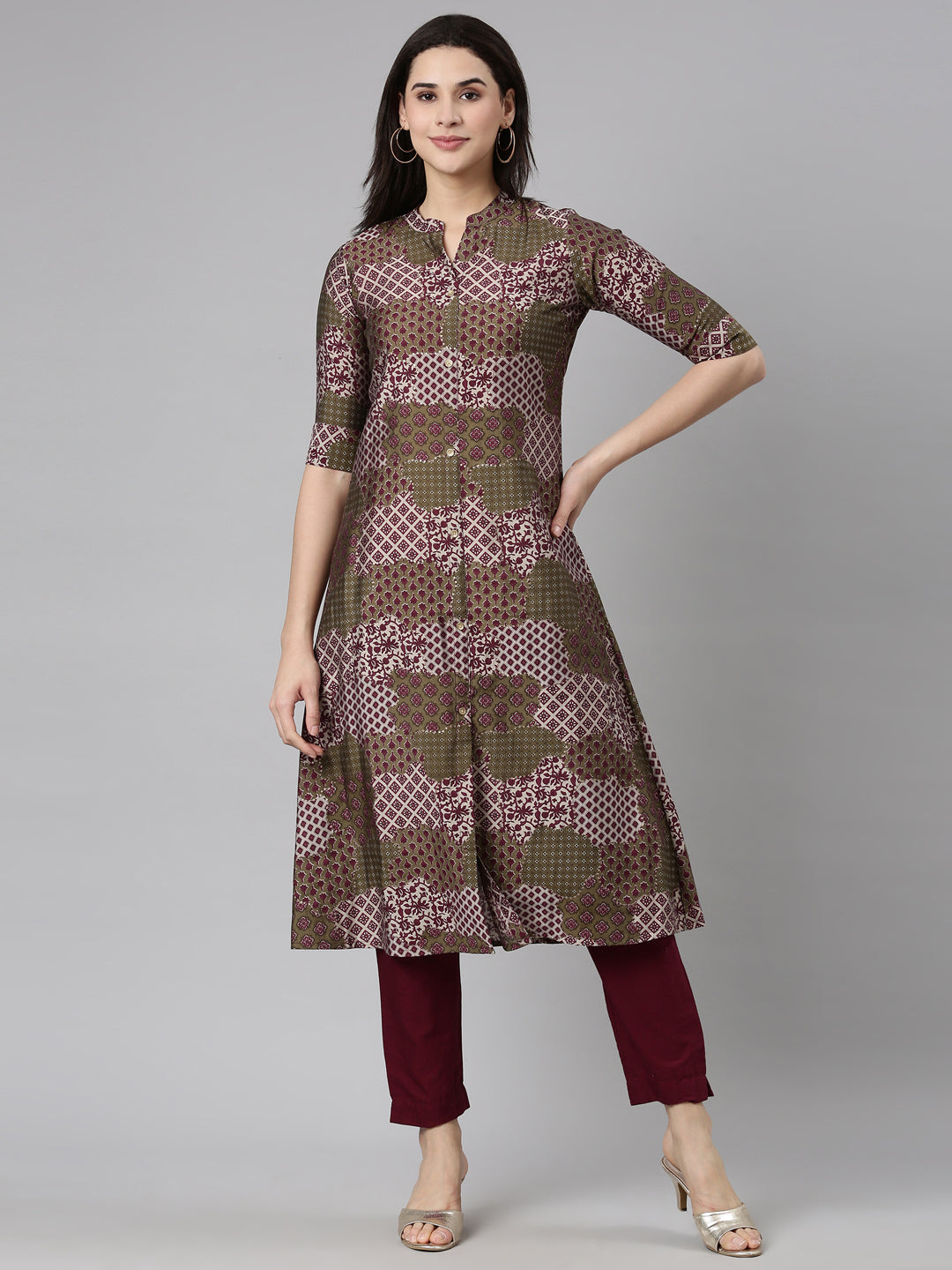 Neeru's Mouse Color Winter Wear Kurtha – neerus-india